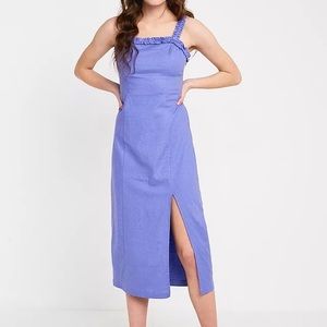 purple linen dress